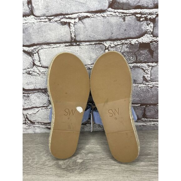 Stuart Weitzman Periwinkle Blue Suede Leather Espadrille Sandals Women 6B US/37 - Picture 12 of 16